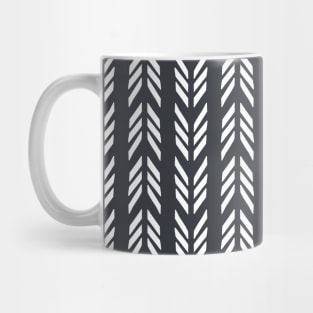 Boho Mud Cloth Pattern On Black Mug